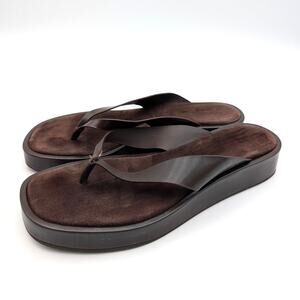 Reformation Eden Platform Flip Flop Sandals Women's Espresso Size US10 EU40.5